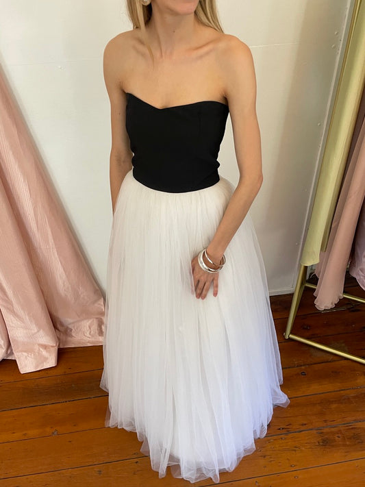 Vintage 90s two tone cupcake wedding dress