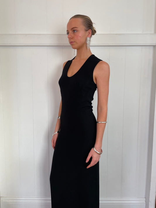 Vintage 90s Versus Versace Black maxi dress