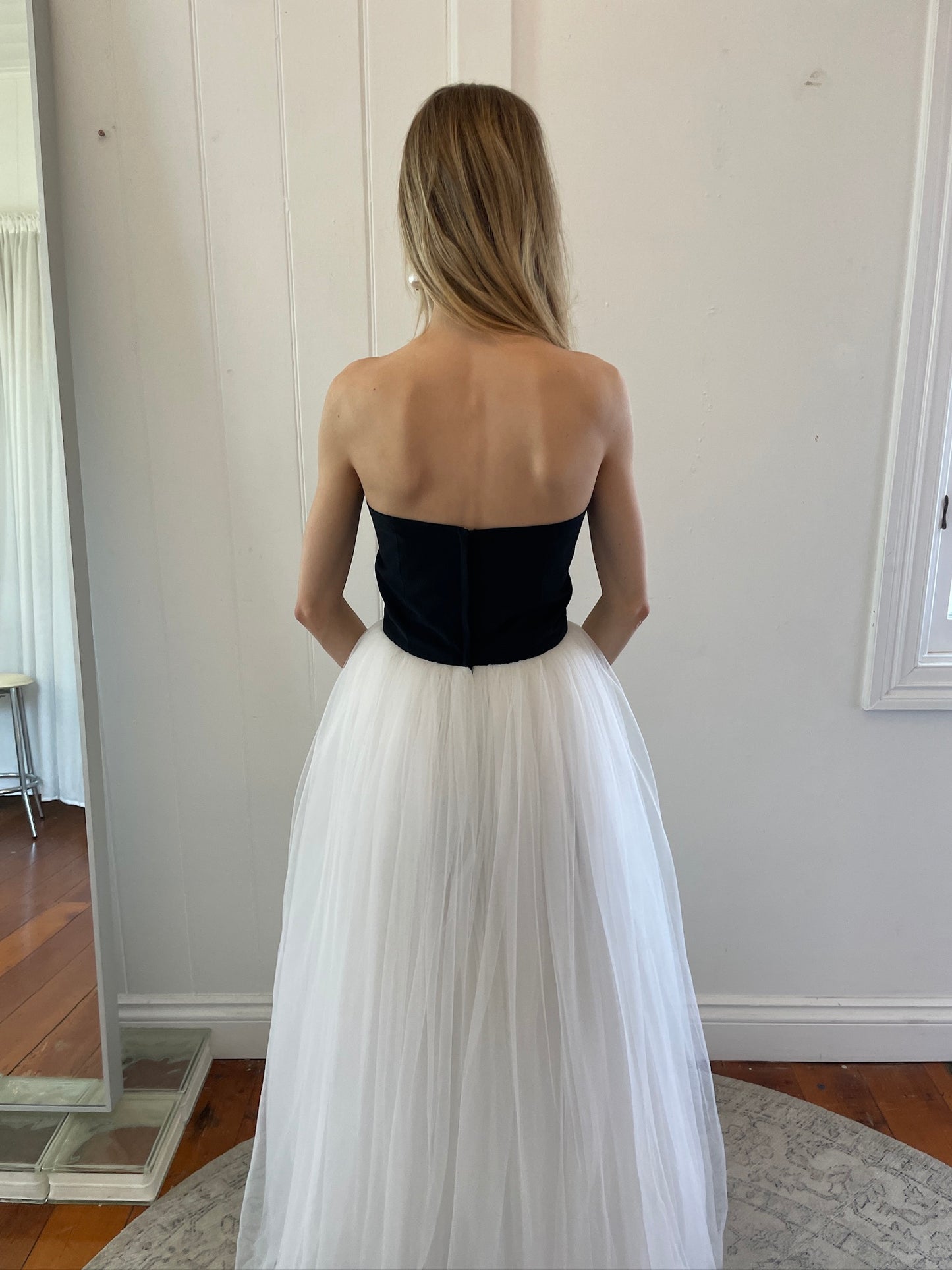 Vintage 90s two tone cupcake wedding dress