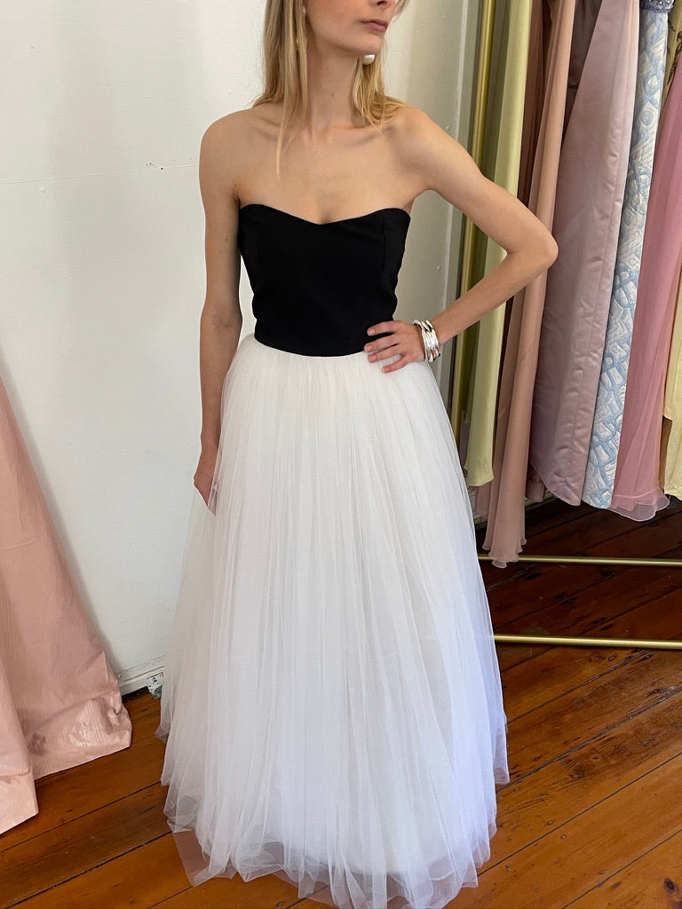 Vintage 90s two tone cupcake wedding dress