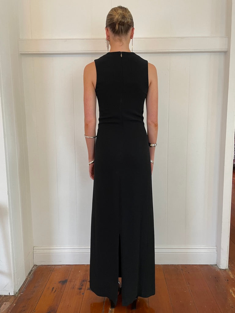 Vintage 90s Versus Versace Black maxi dress