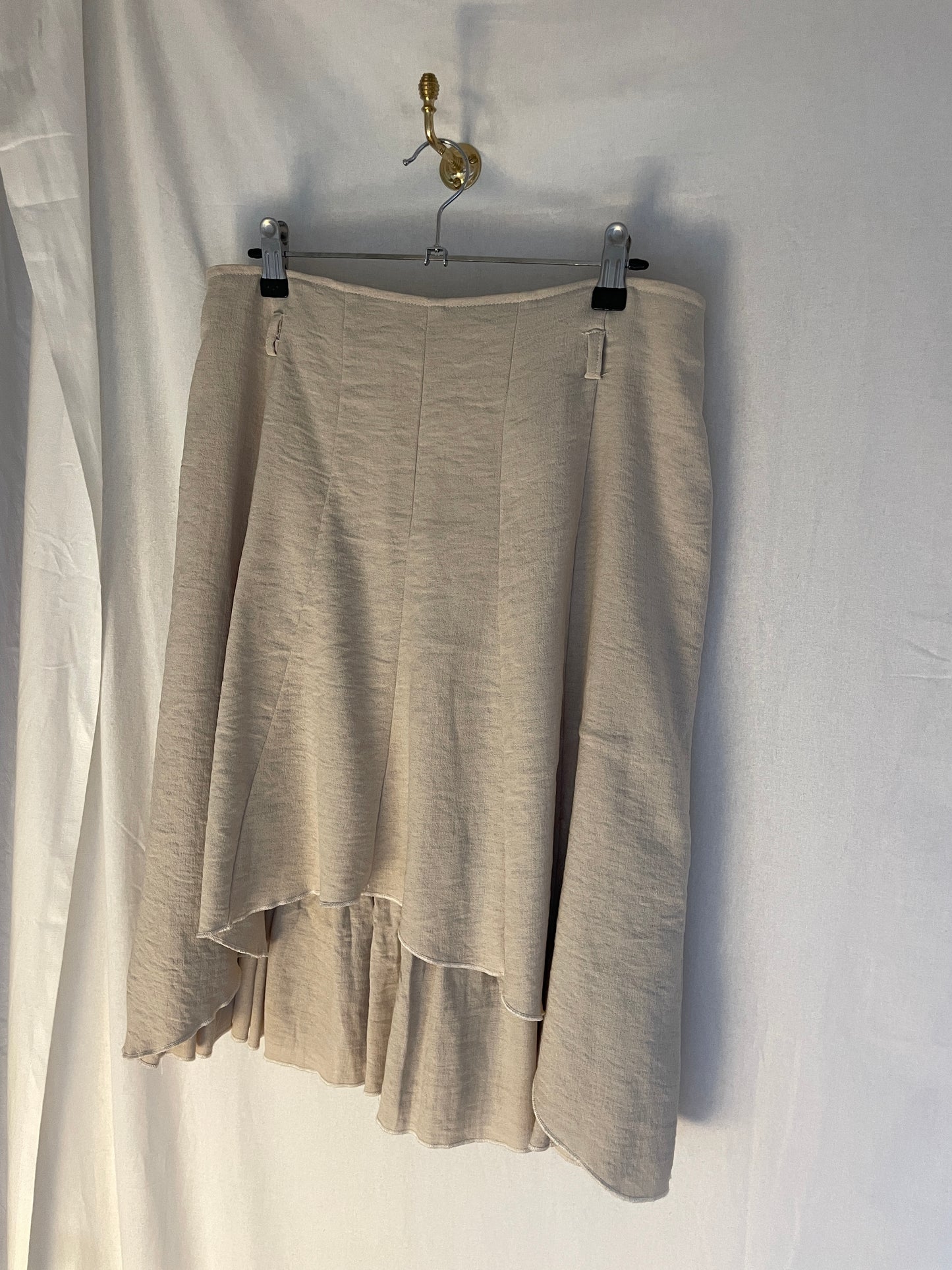 Vintage y2k french made bridal skirt suit set oatmeal