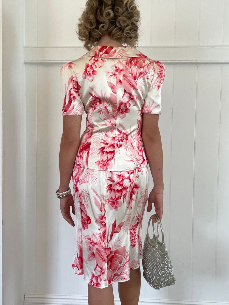 Vintage 90s floral top & skirt set