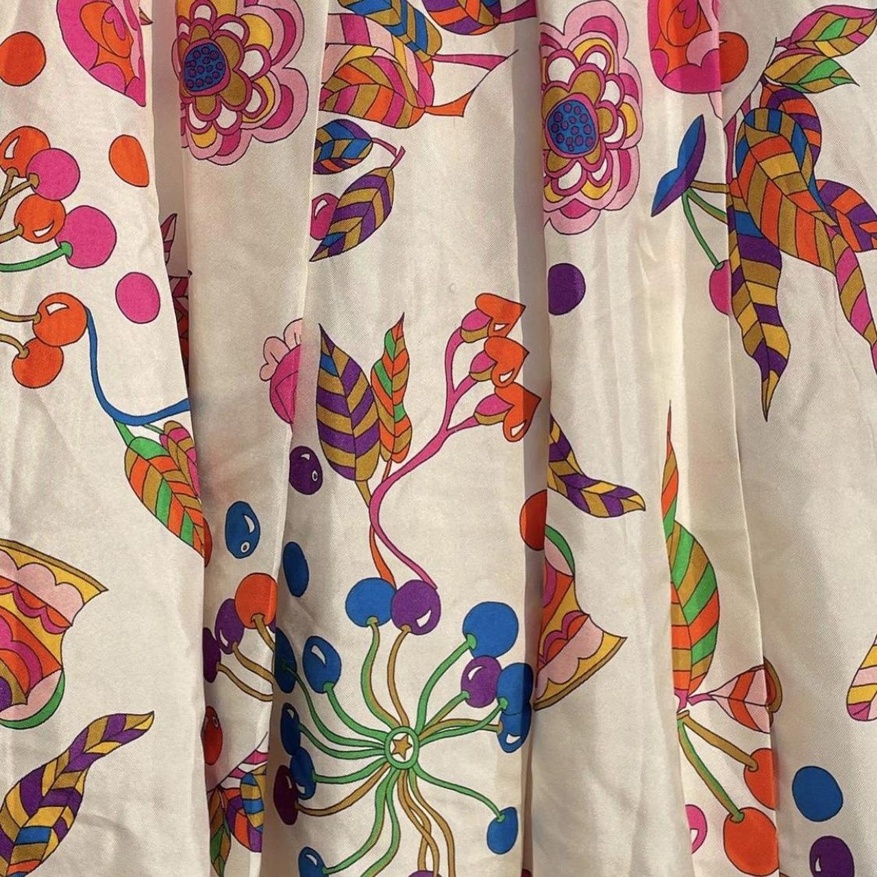 Vintage Y2K Sonia Rykiel silk floral mini skirt