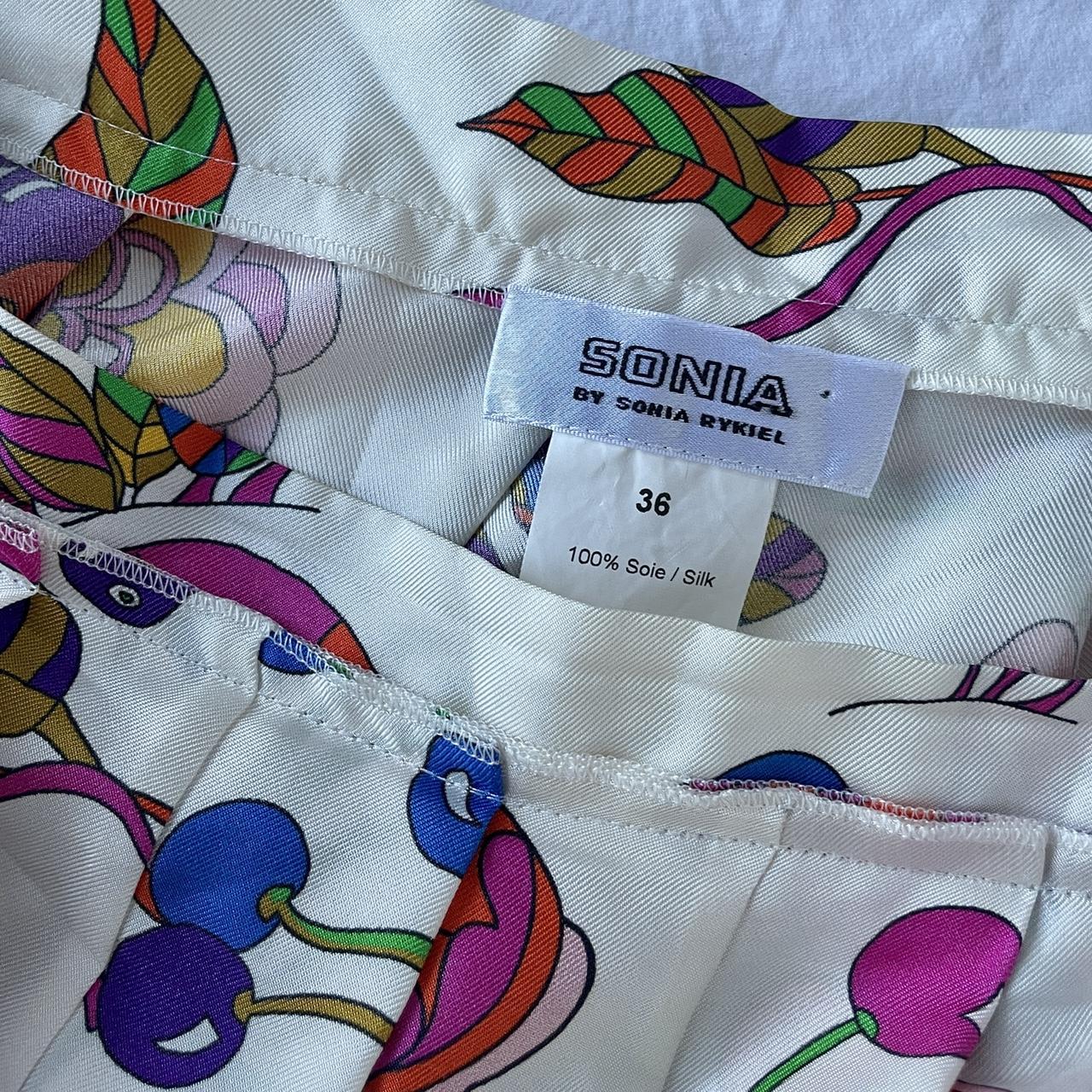 Vintage Y2K Sonia Rykiel silk floral mini skirt